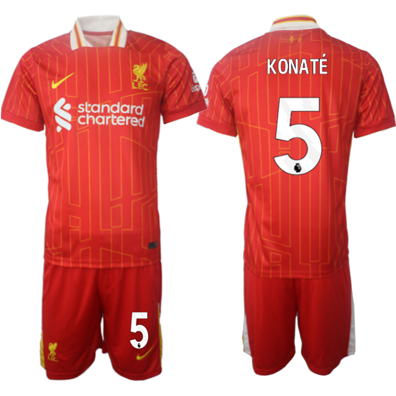 Men 2024-2025 Club Liverpool home red 5 Soccer Jersey